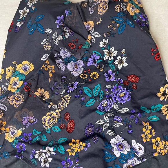 Time And Tru Womens 22W(20-22) Plus Sz Floral Halter 1-Piece Swimsuit Slimming - Picture 4 of 16